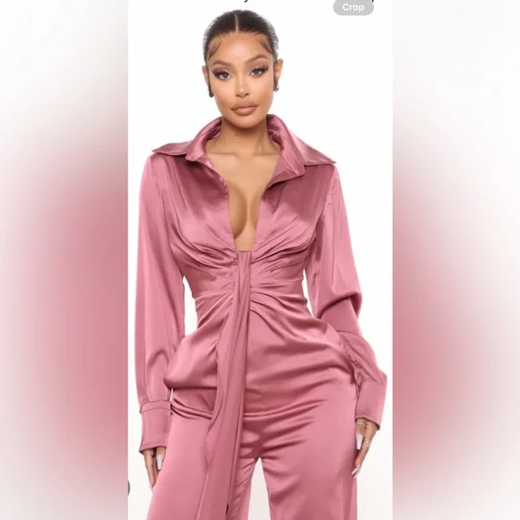 Fashion, nova satin jumpsuit - Picture 1 of 6